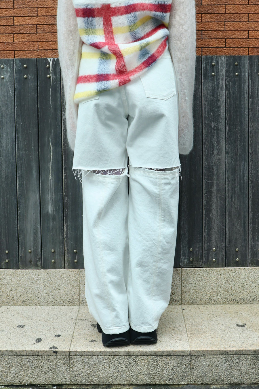 kotohayokozawa  Cutout Pants