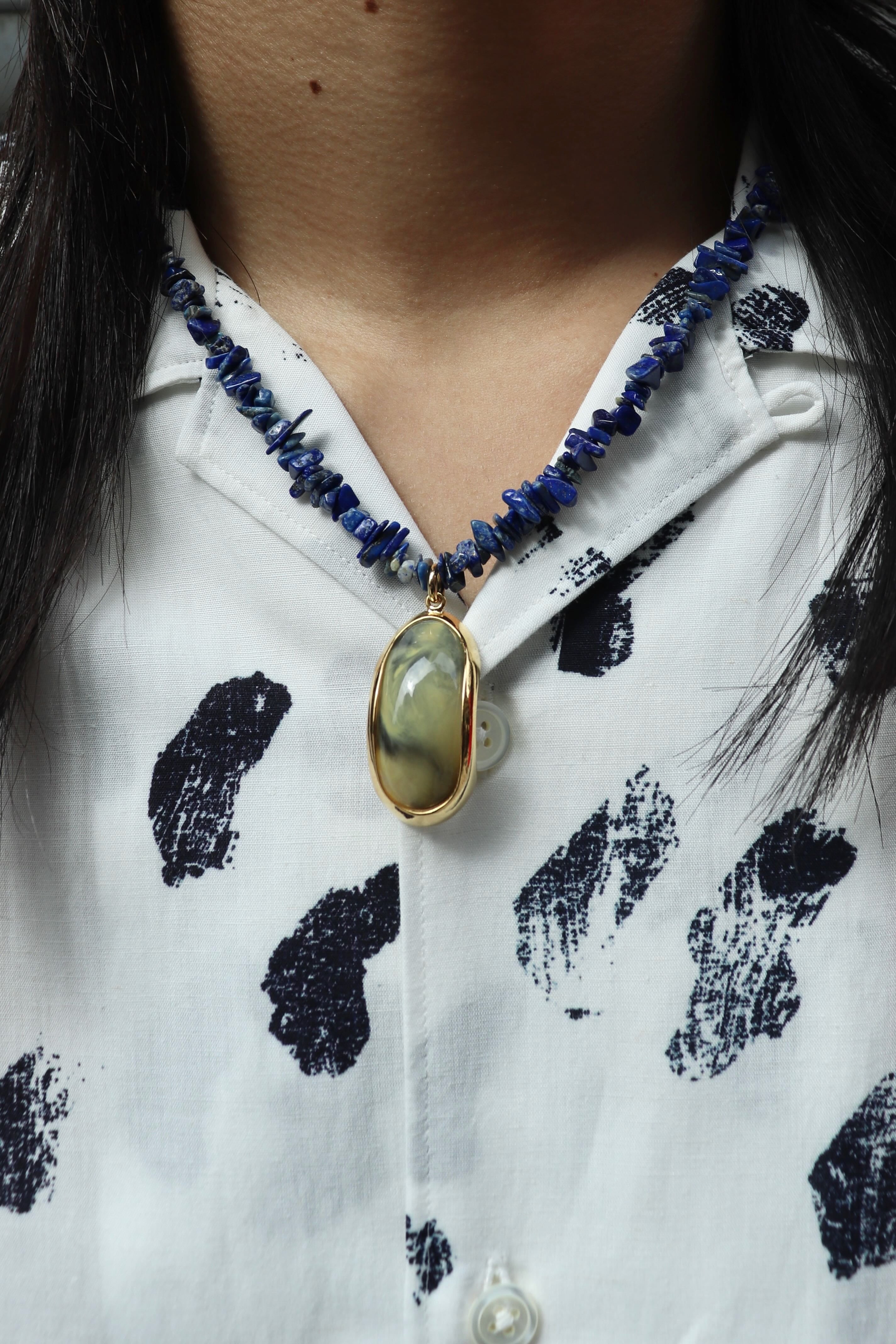 トーガTOGA VIRILIS メタルビーズネックレス TOGA VIRILIS(トーガ ビリリース)のStone beads necklace 1 OFF WHITE