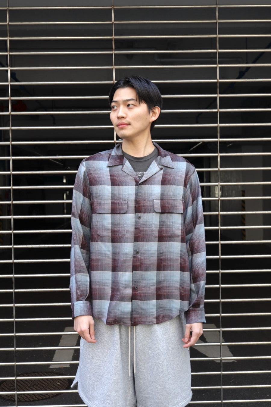 SUGARHILL(シュガーヒル)のOMBRE OPEN COLLAR SHIRT RED MINTの通販