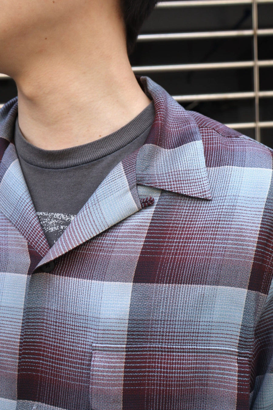 SUGARHILL(シュガーヒル)のOMBRE OPEN COLLAR SHIRT RED MINTの通販