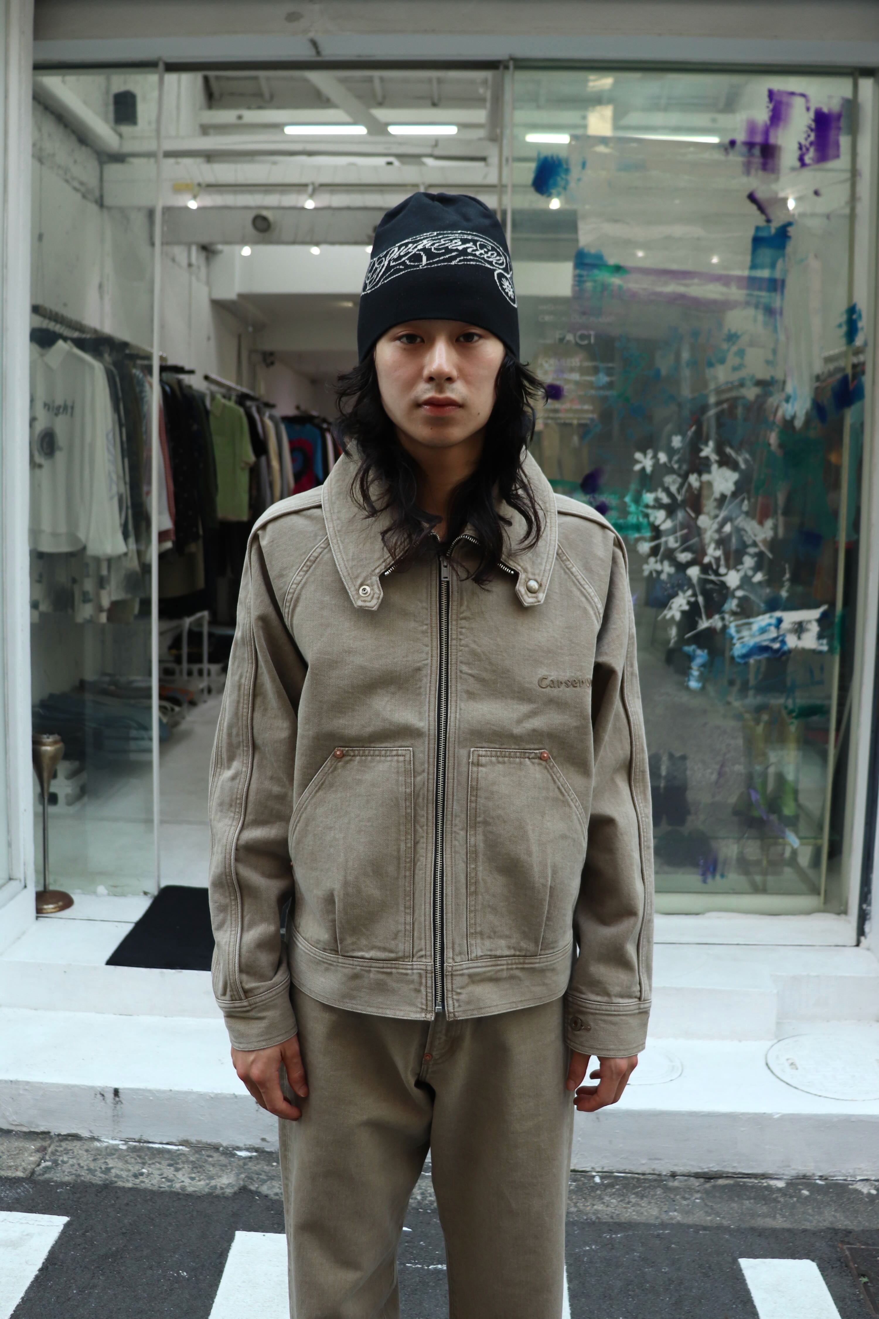 SUGARHILL(シュガーヒル)の“CS” ZIP LACING JACKET TOBACCO BROWNの