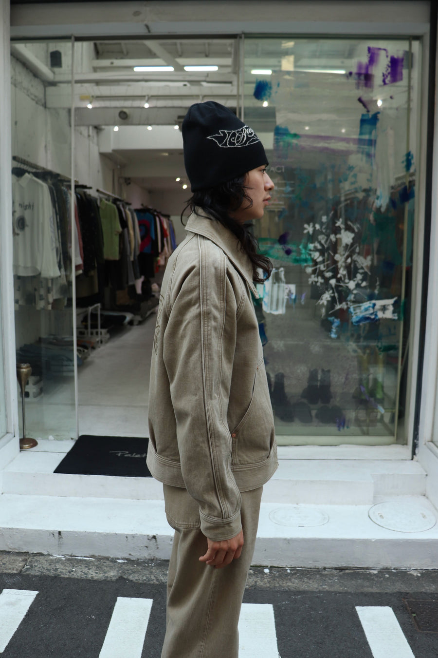 SUGARHILL(シュガーヒル)の“CS” ZIP LACING JACKET TOBACCO BROWNの