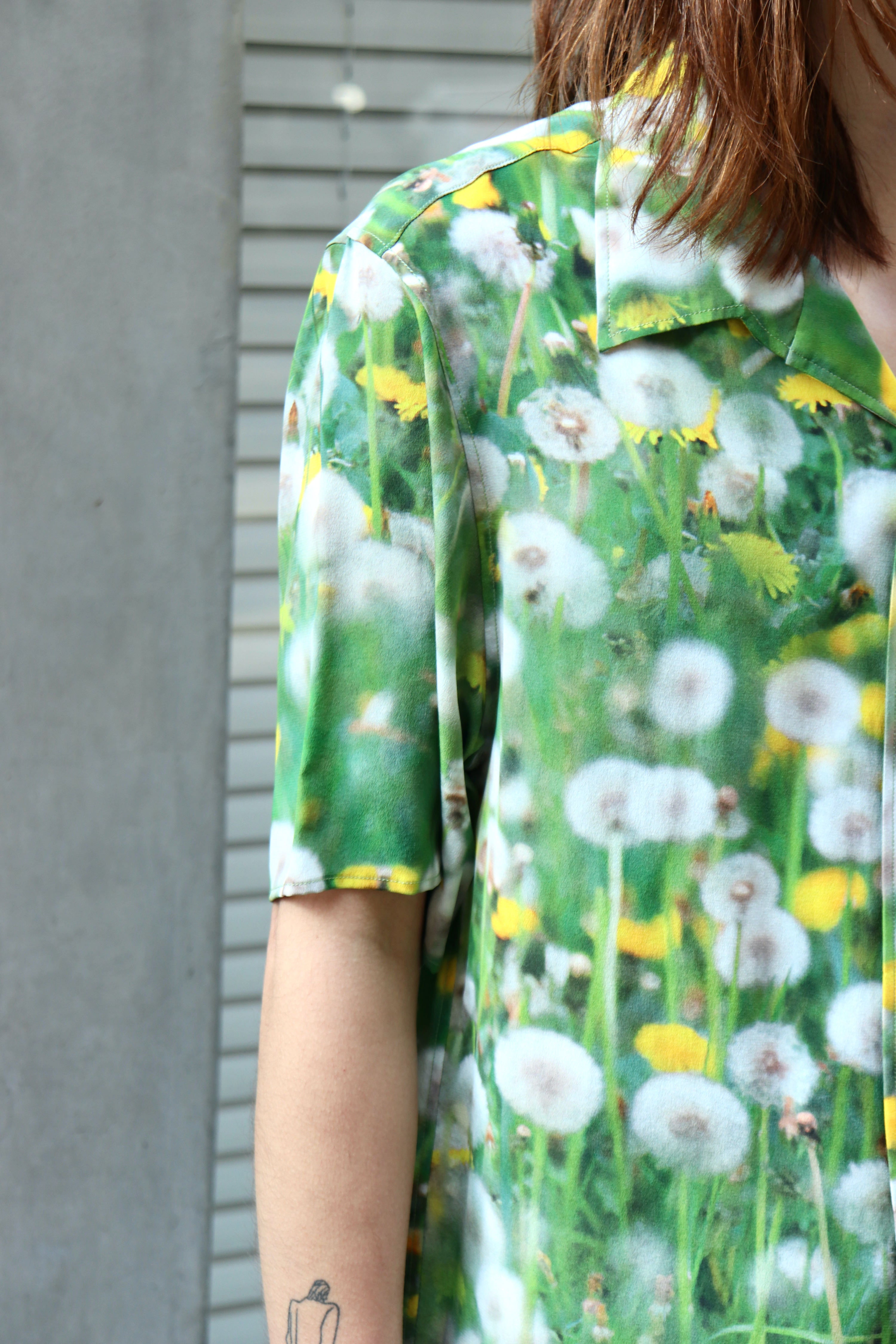 MASU(エムエーエスユー)のPRINT OPEN COLLAR SILK SHIRT DANDELIONの