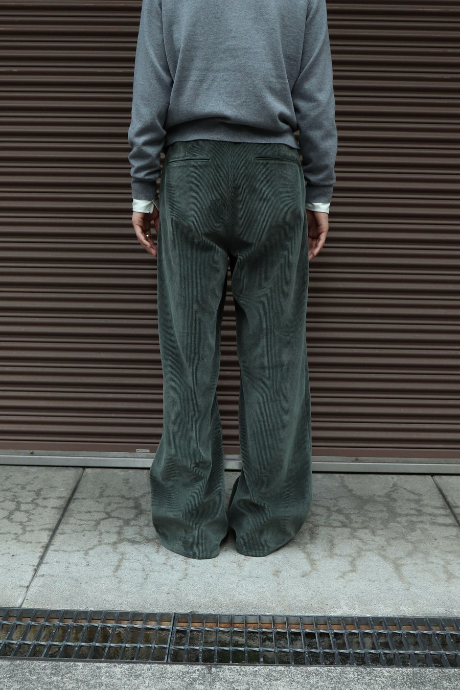 SOSHIOTSUKI  DOUBLE BELTLOOP CORDUROY PANTS(GREEN)
