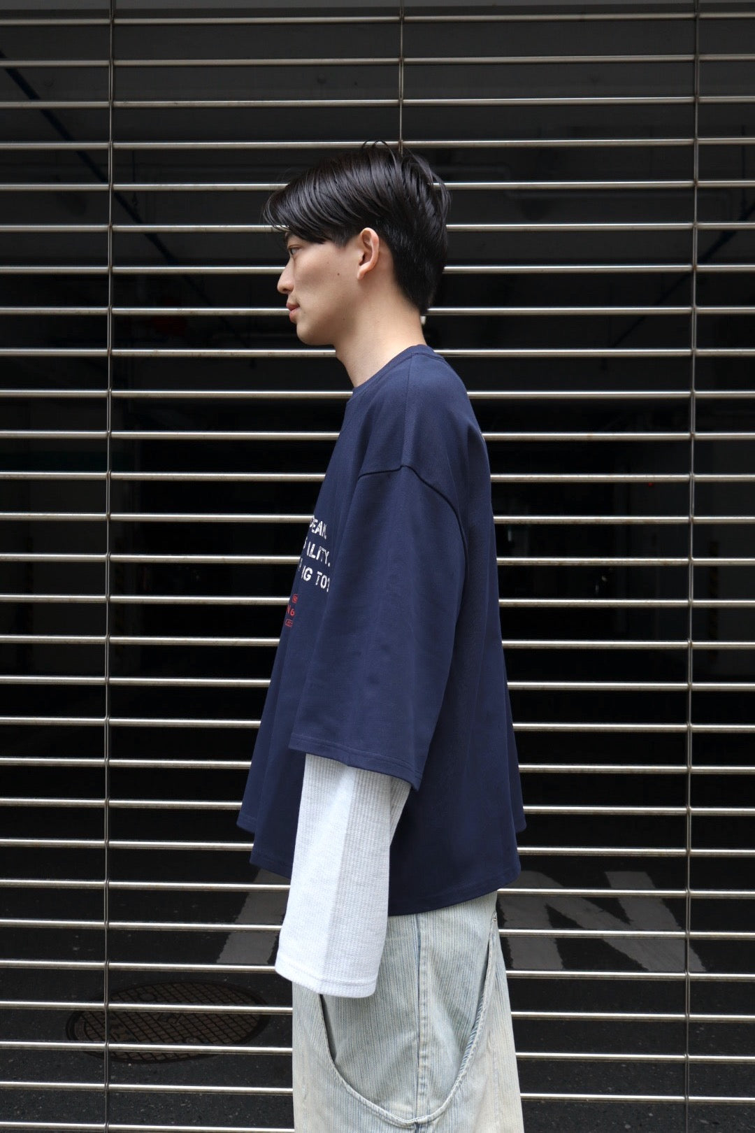 NAMESAKE(ネイムセイク)のMAYO OVERSIZED RUNNER DOUBLE SLEEVE TEEの