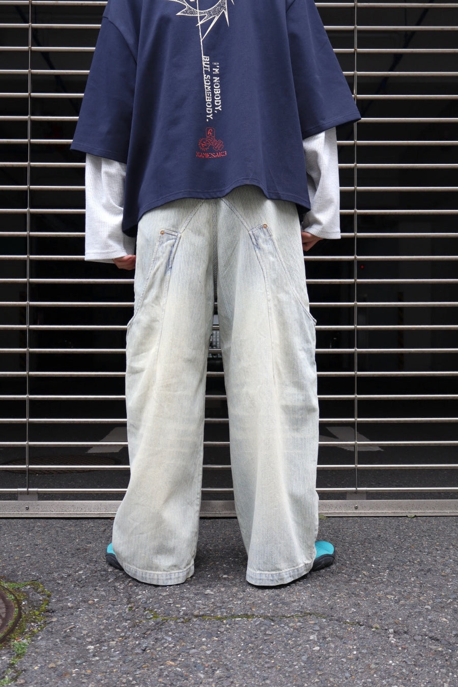 NAMESAKE  BILLIE BIBS DENIM PANTS(INDIGO STRIPE)