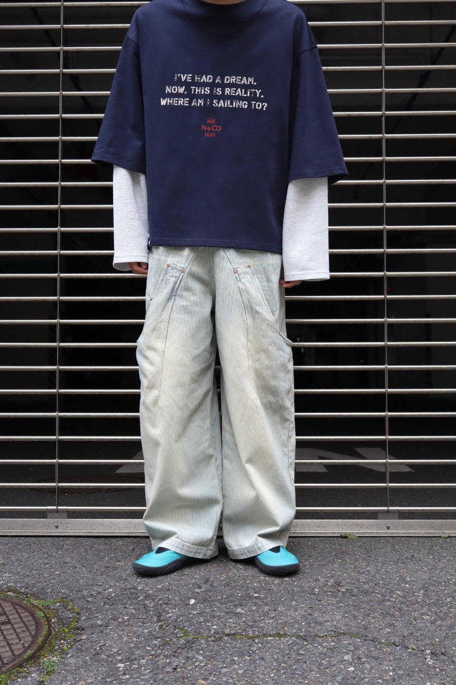 NAMESAKE  BILLIE BIBS DENIM PANTS(INDIGO STRIPE)