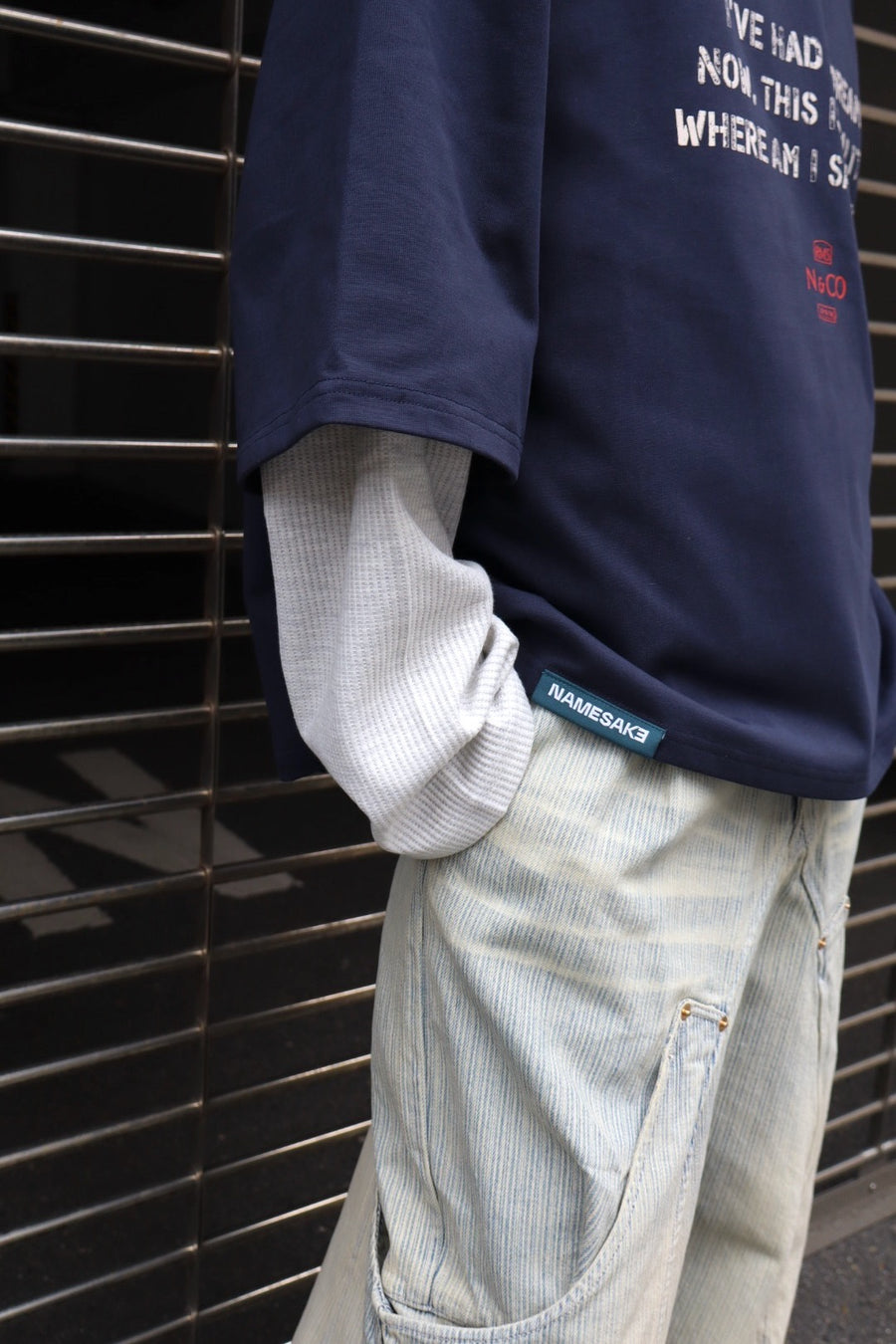 NAMESAKE  BILLIE BIBS DENIM PANTS(INDIGO STRIPE)