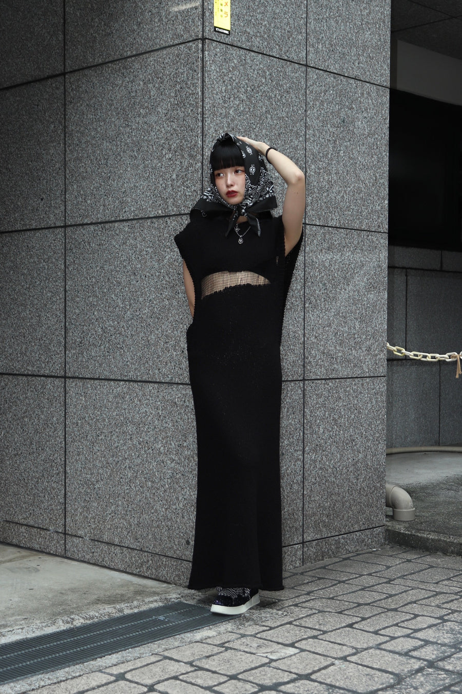 【25ss先行予約】BELPER  2025ss WHERE IS KNIT DRESS(BLACK) ※1月入荷予定予約品