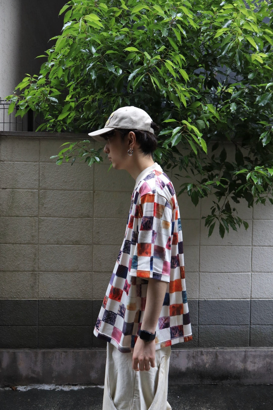 NAMESAKE  CHECKER BOARD SPORTS TOP