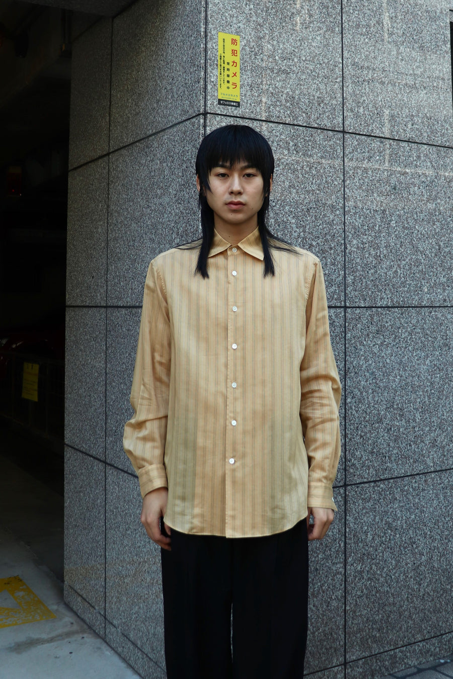 SOSHIOTSUKI  VINTAGE LAWN L/S SHIRT(YELLOW)