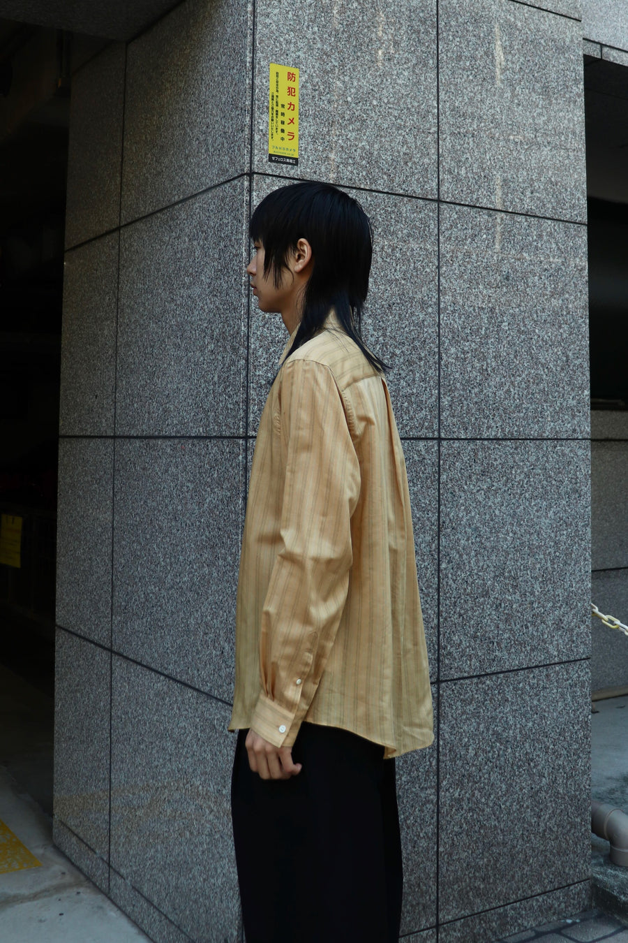 SOSHIOTSUKI  VINTAGE LAWN L/S SHIRT(YELLOW)