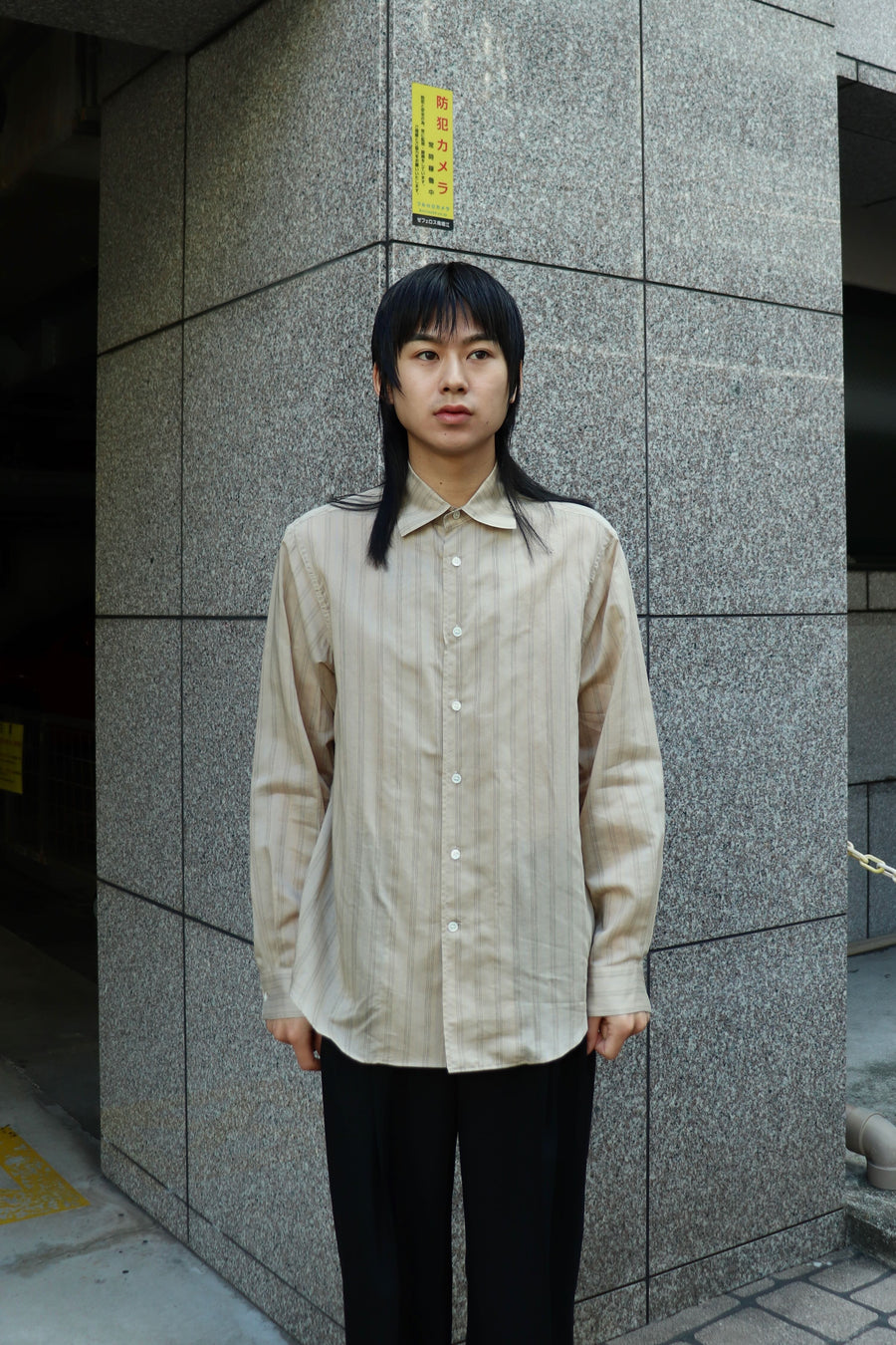 SOSHIOTSUKI  VINTAGE LAWN L/S SHIRT(BEIGE)