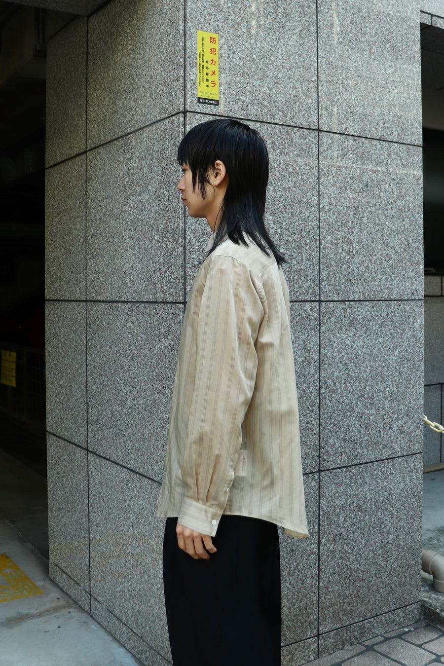 SOSHIOTSUKI  VINTAGE LAWN L/S SHIRT(BEIGE)