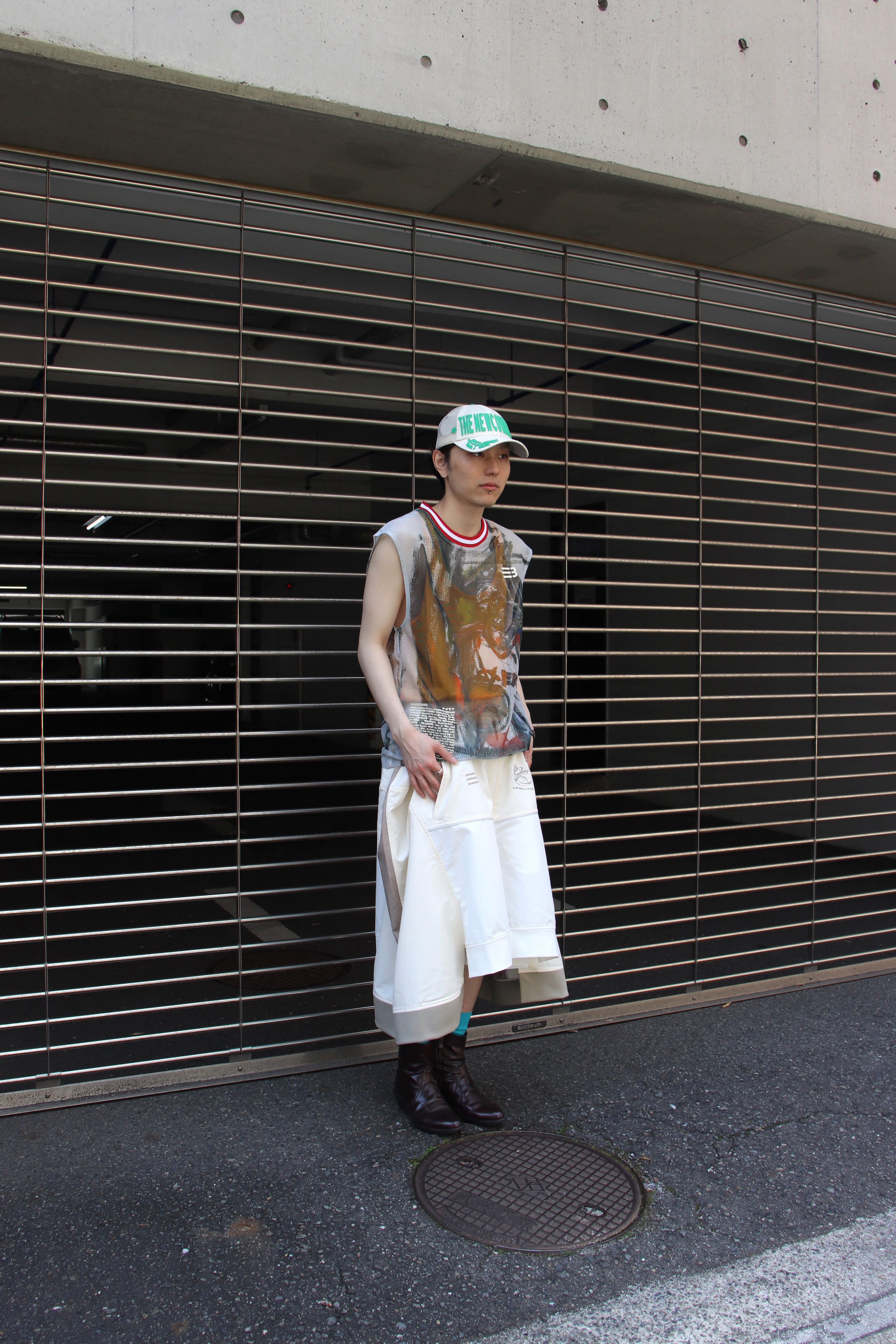 NAMESAKE(ネイムセイク)のCHAUNCEY GRID MESH TANK MULTICOLOR IVERSON