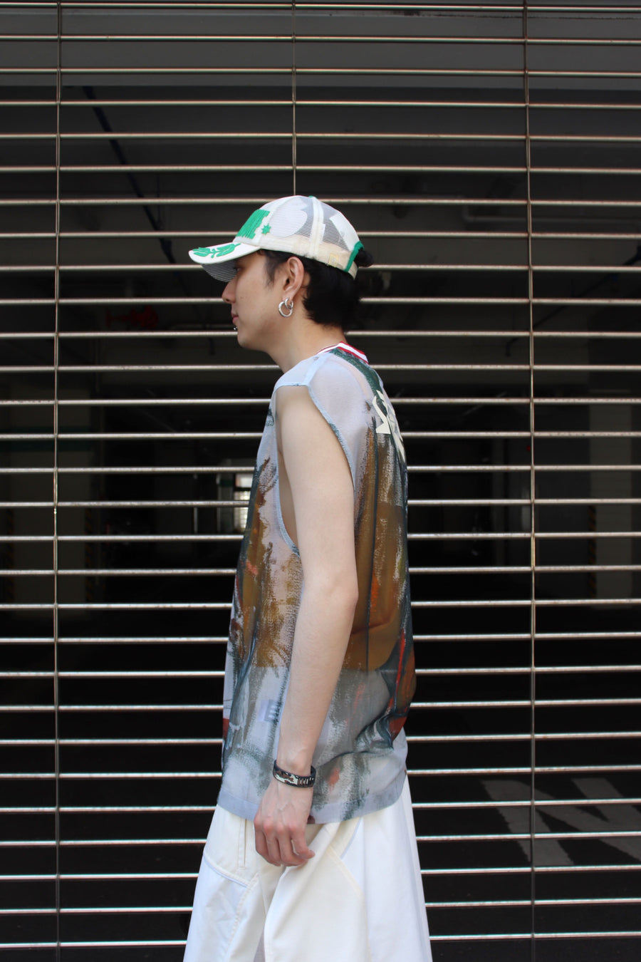 NAMESAKE  CHAUNCEY GRID MESH TANK(MULTICOLOR IVERSON)