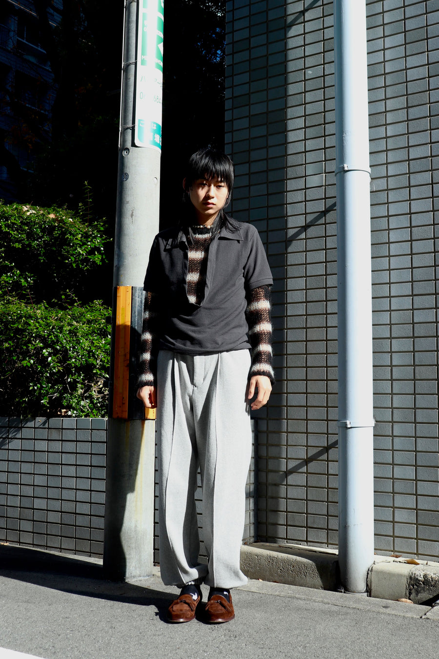 SOSHIOTSUKI  CENTER CREASE SWEAT PANTS