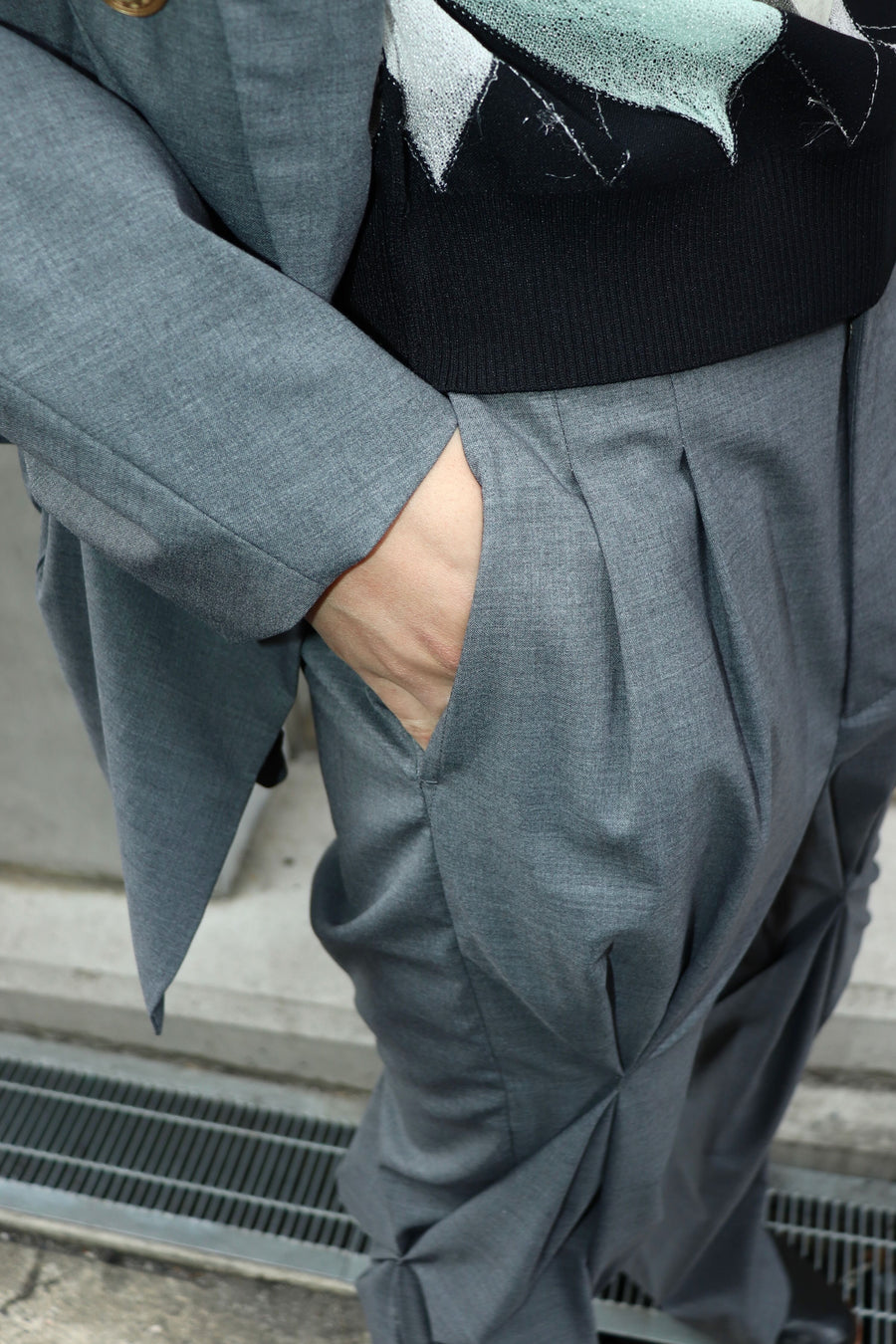 MASU  WARP TROUSERS(GRAY)