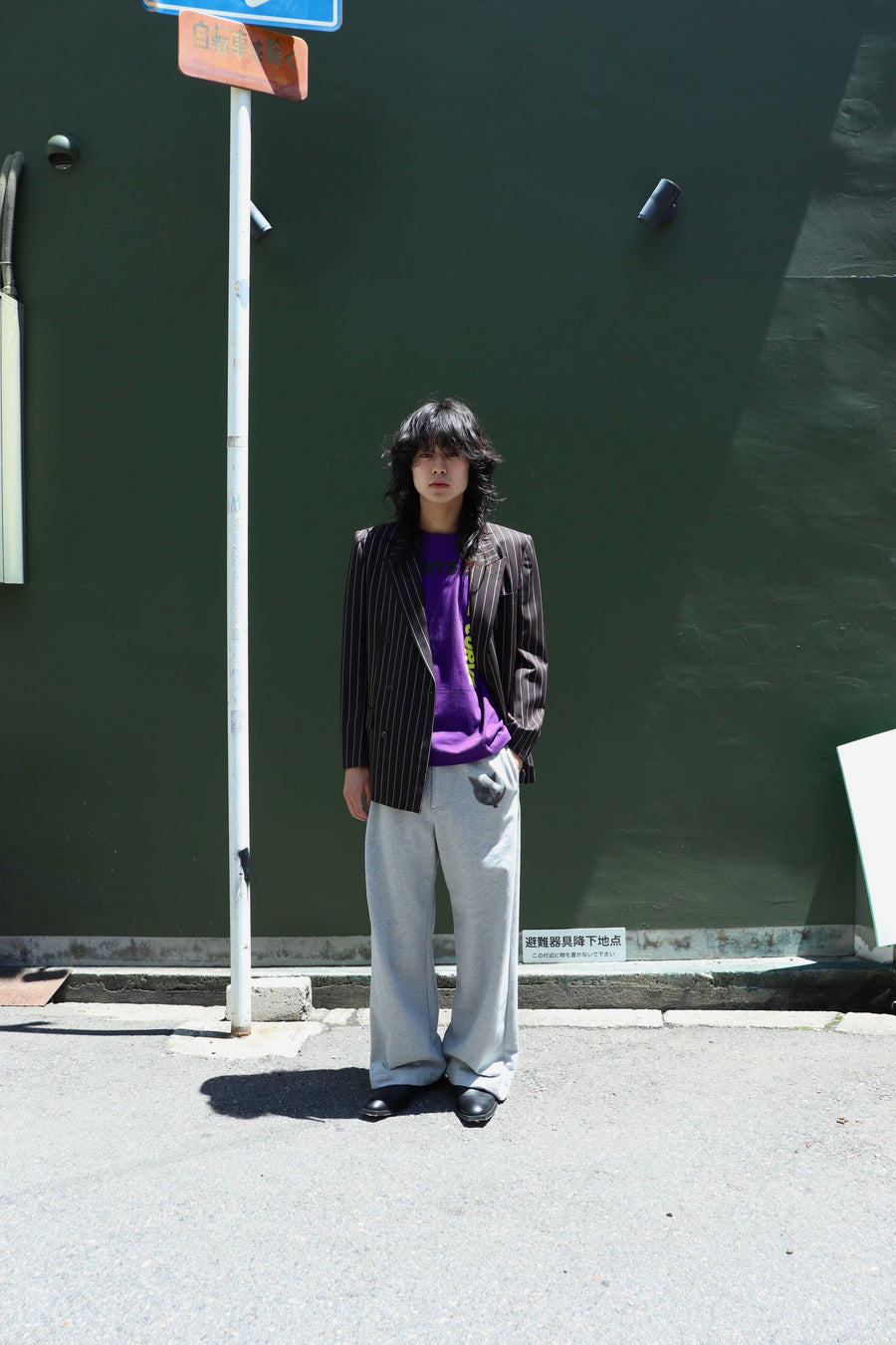 LITTLEBIG(リトルビッグ)のStripe 6B Double Jacket BROWNの通販