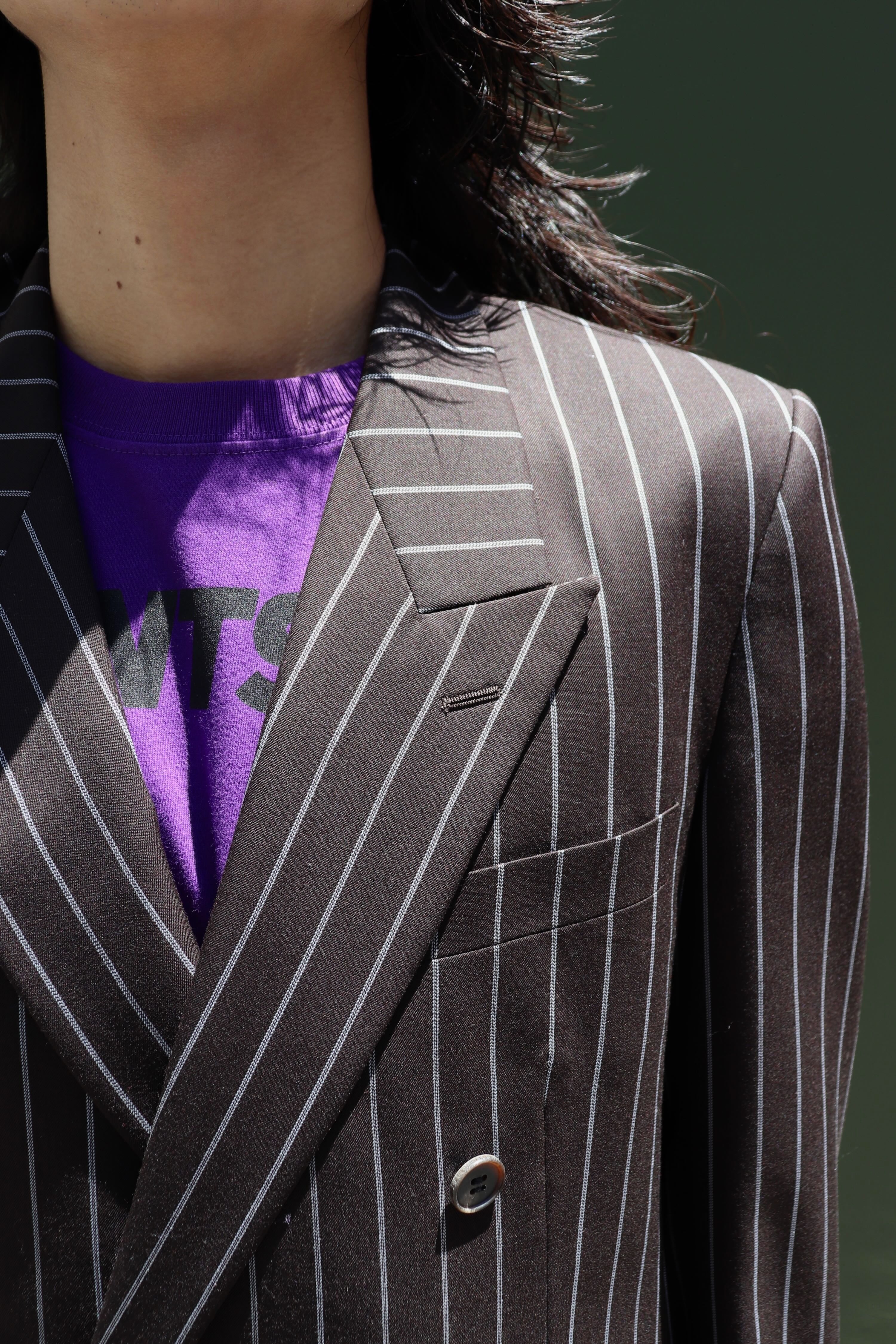 LITTLEBIG(リトルビッグ)のStripe 6B Double Jacket BROWNの通販