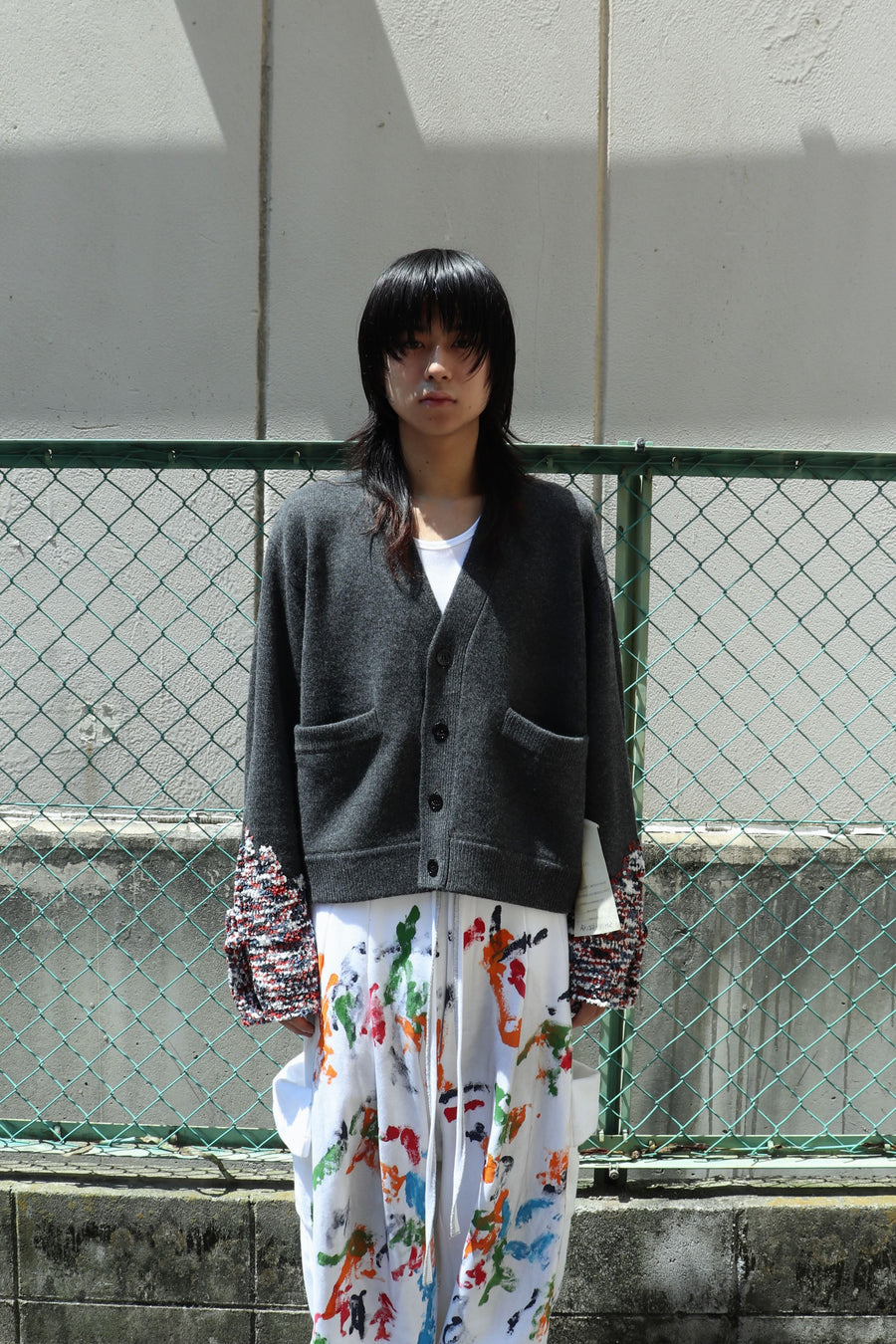 SHINYAKOZUKA  MASCOT HANDS CARDI(CHARCOAL)