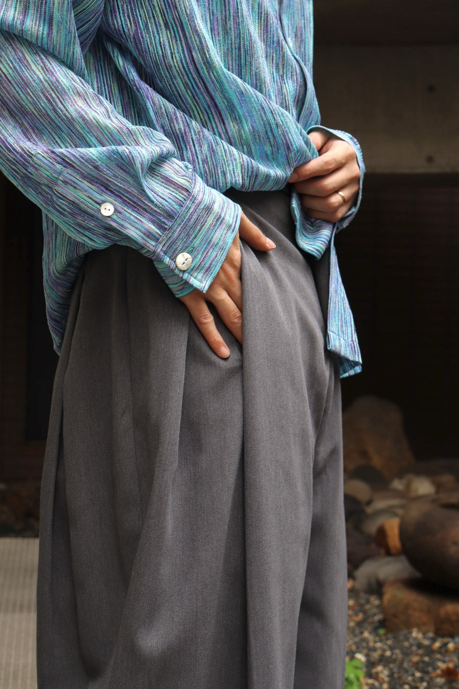 NAMESAKE  KEVIN PLEATED TROUSERS