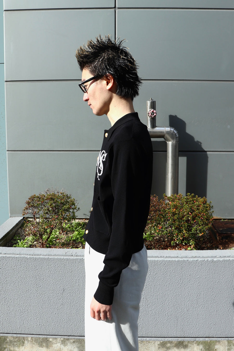 MASU  M.S. CREST CARDIGAN(BLACK)