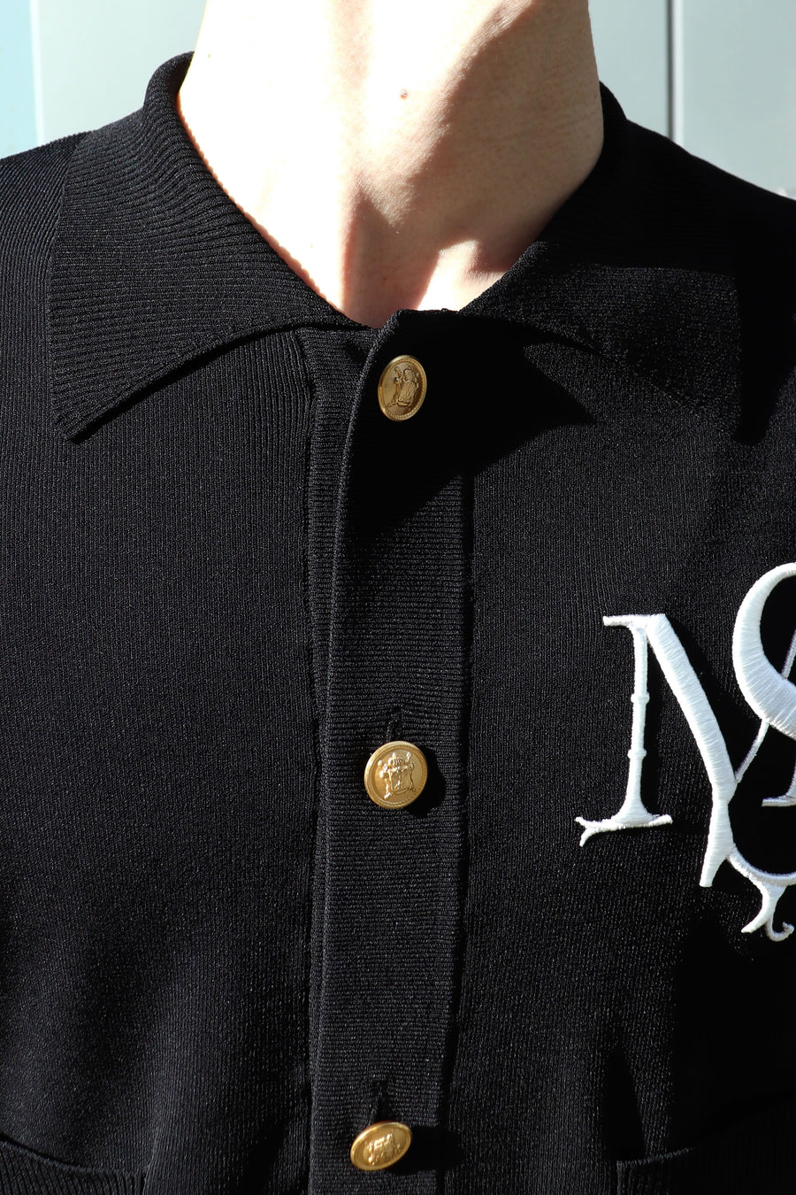 MASU  M.S. CREST CARDIGAN(BLACK)