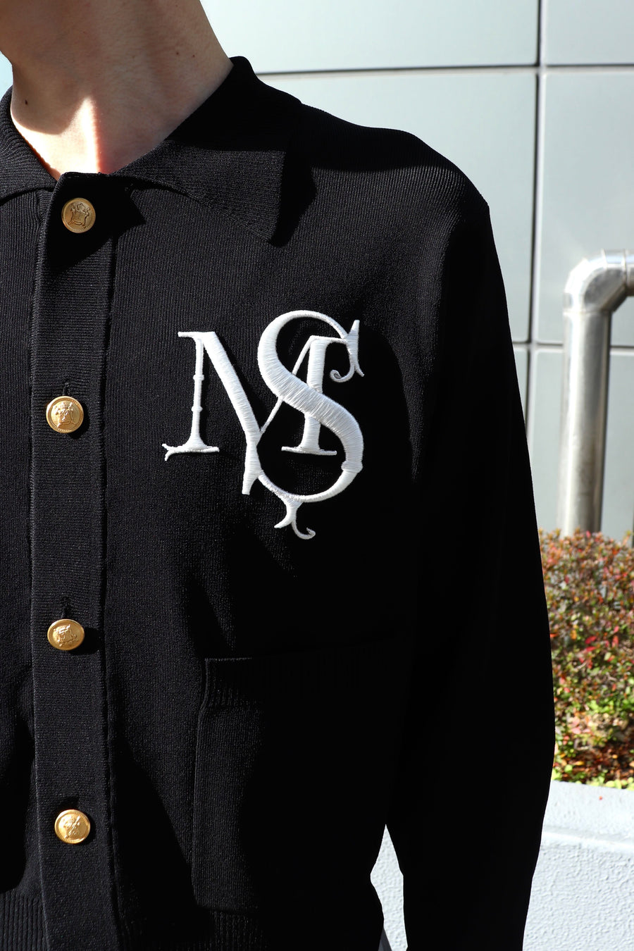 MASU  M.S. CREST CARDIGAN(BLACK)