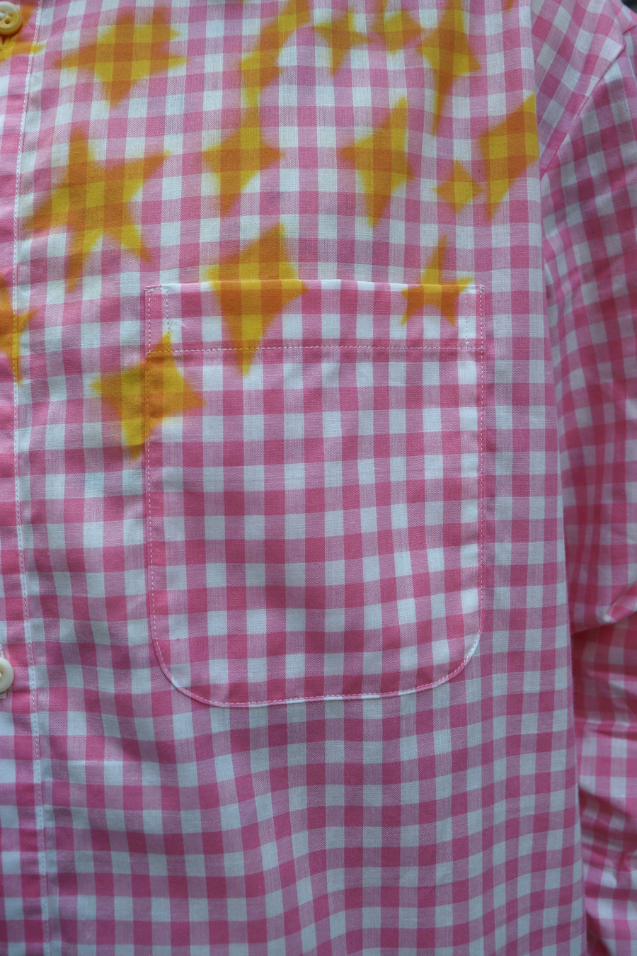 FILME FILLED  Distortion Collar  Shirt(Gingham Pink)