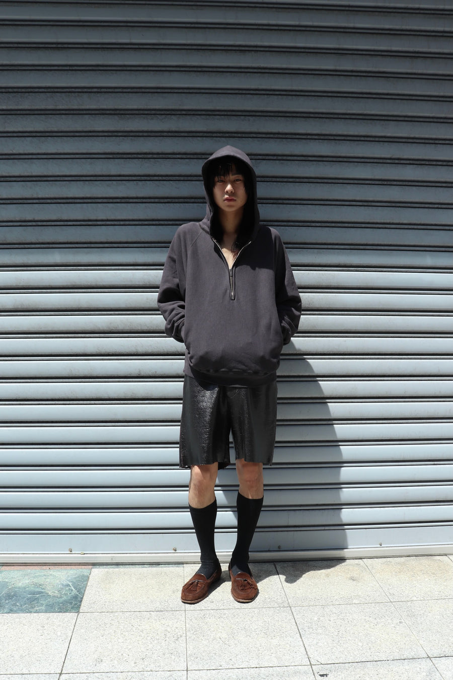 SUGARHILL  HALF ZIP HOODIE(PURPLE)