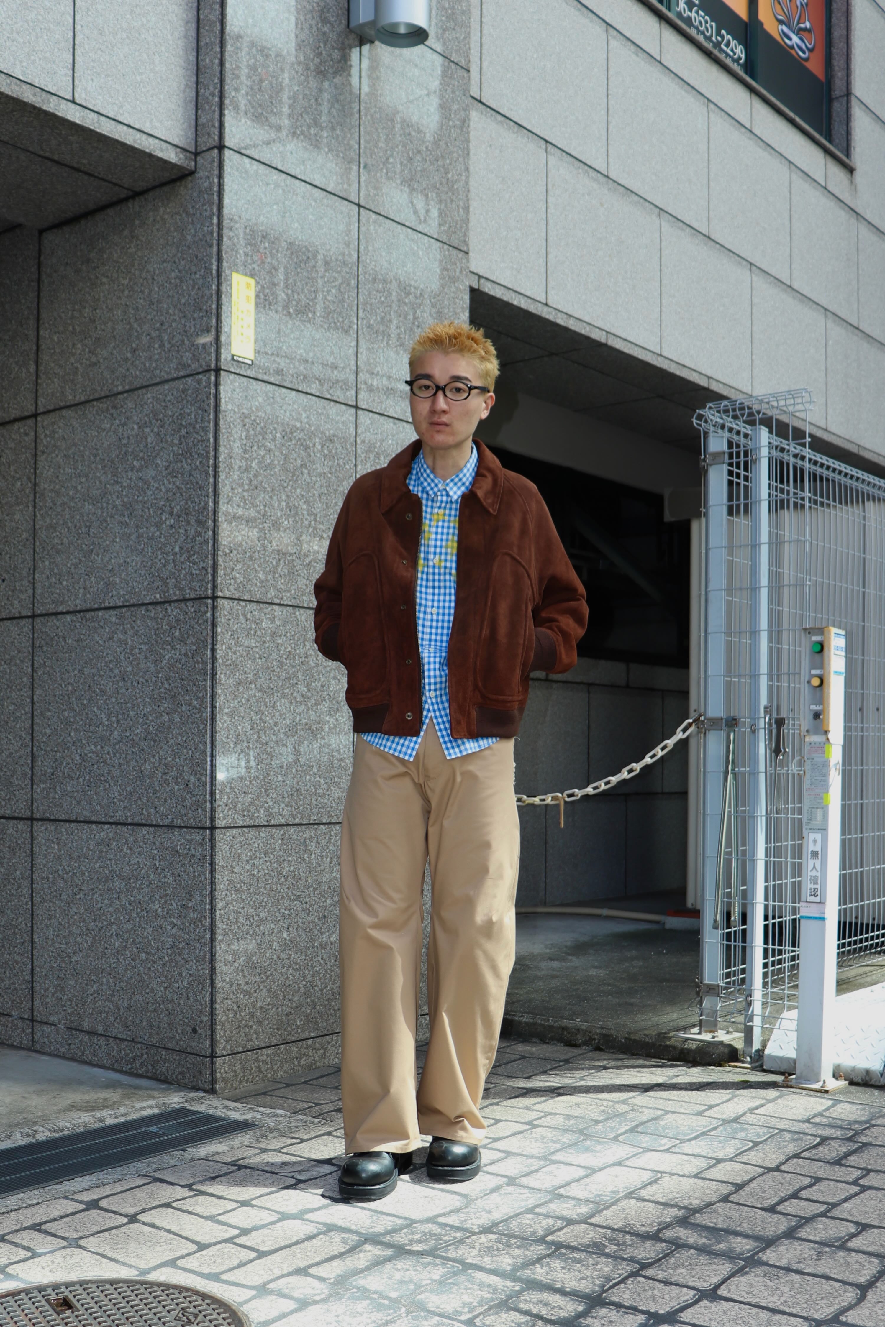 SUGARHILL(シュガーヒル)のSUEDE PIPING LEATHER BLOUSON BROWNの通販 