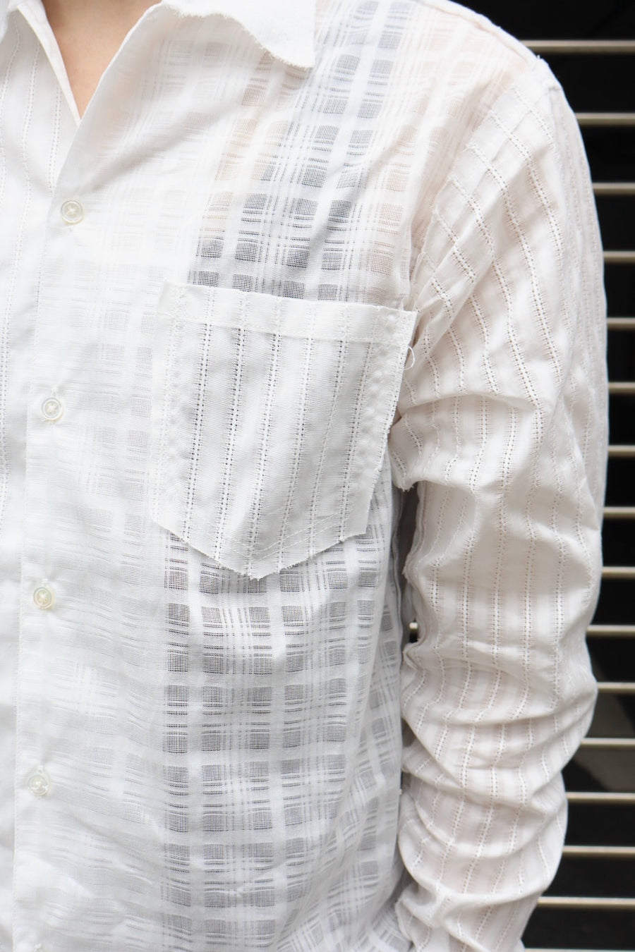 よ*こ様 【FAF】FAFシャツ　size3 FAF(エフエーエフ)のPatch Work Shirts WHITEの通販｜PALETTE art