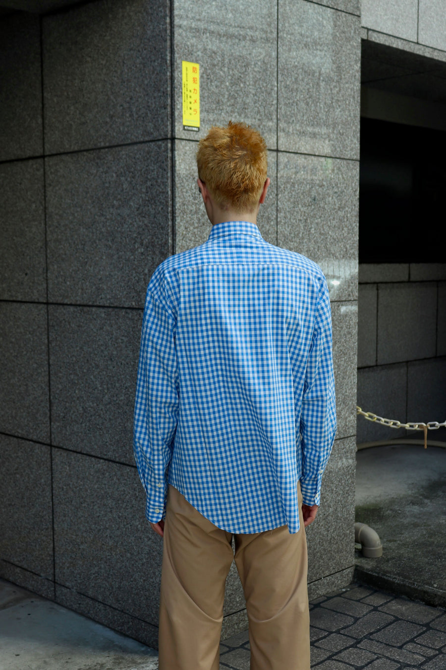 FILME FILLED  Distortion Collar  Shirt(Gingham Blue)