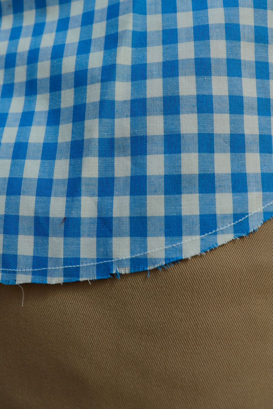 FILME FILLED  Distortion Collar  Shirt(Gingham Blue)