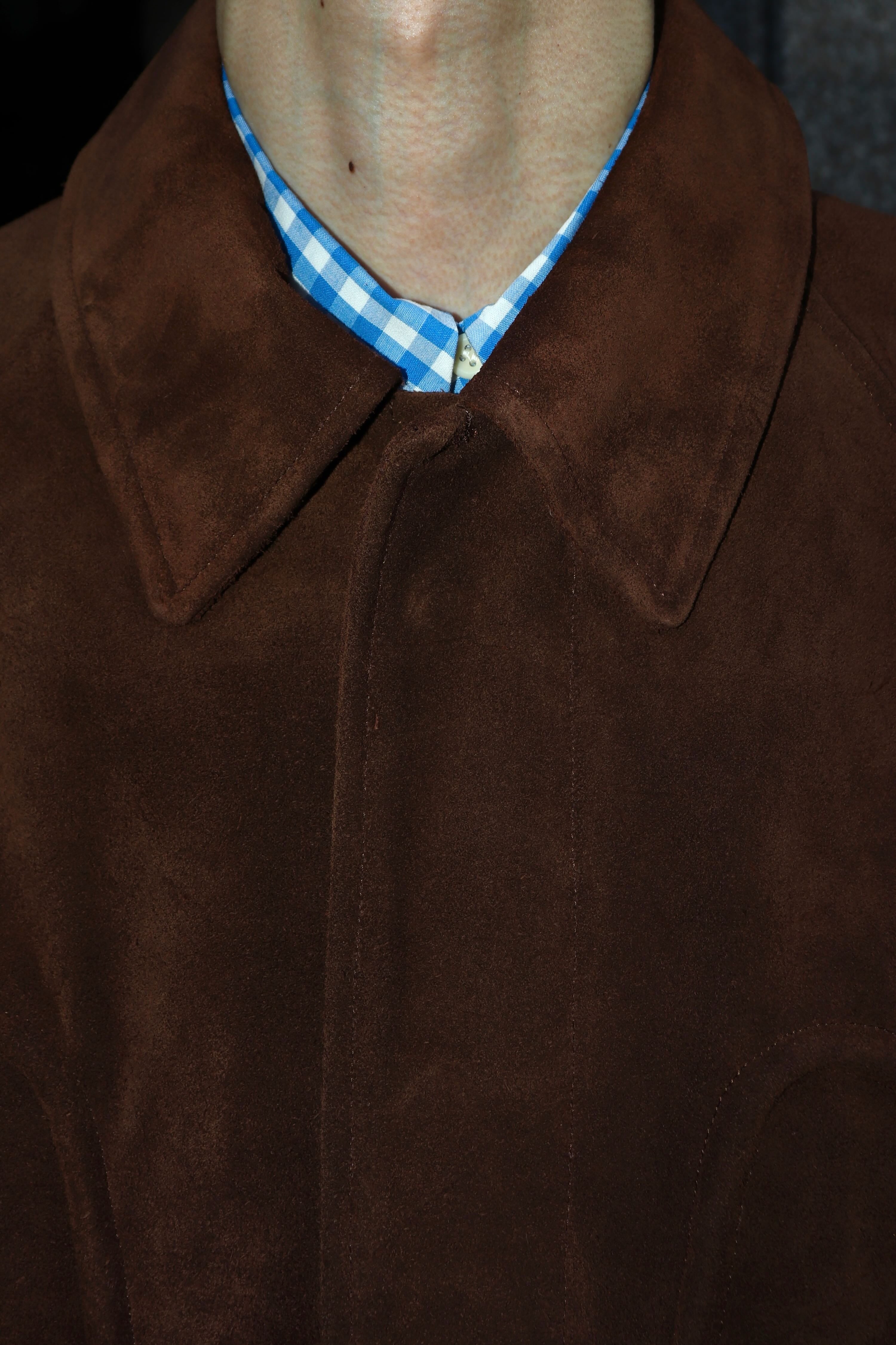 SUGARHILL(シュガーヒル)のSUEDE PIPING LEATHER BLOUSON BROWNの通販