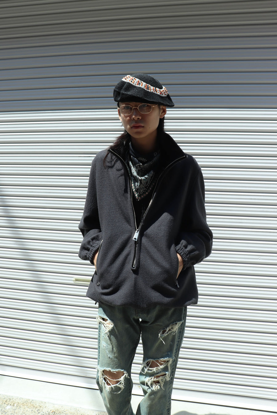 SUGARHILL  FRINGE BANDANA(BLACK)