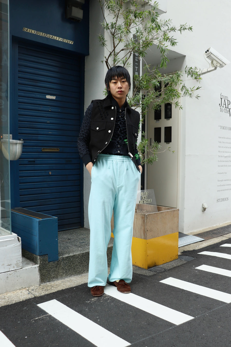 MASU  WIDE SWEAT PANTS(SAX)