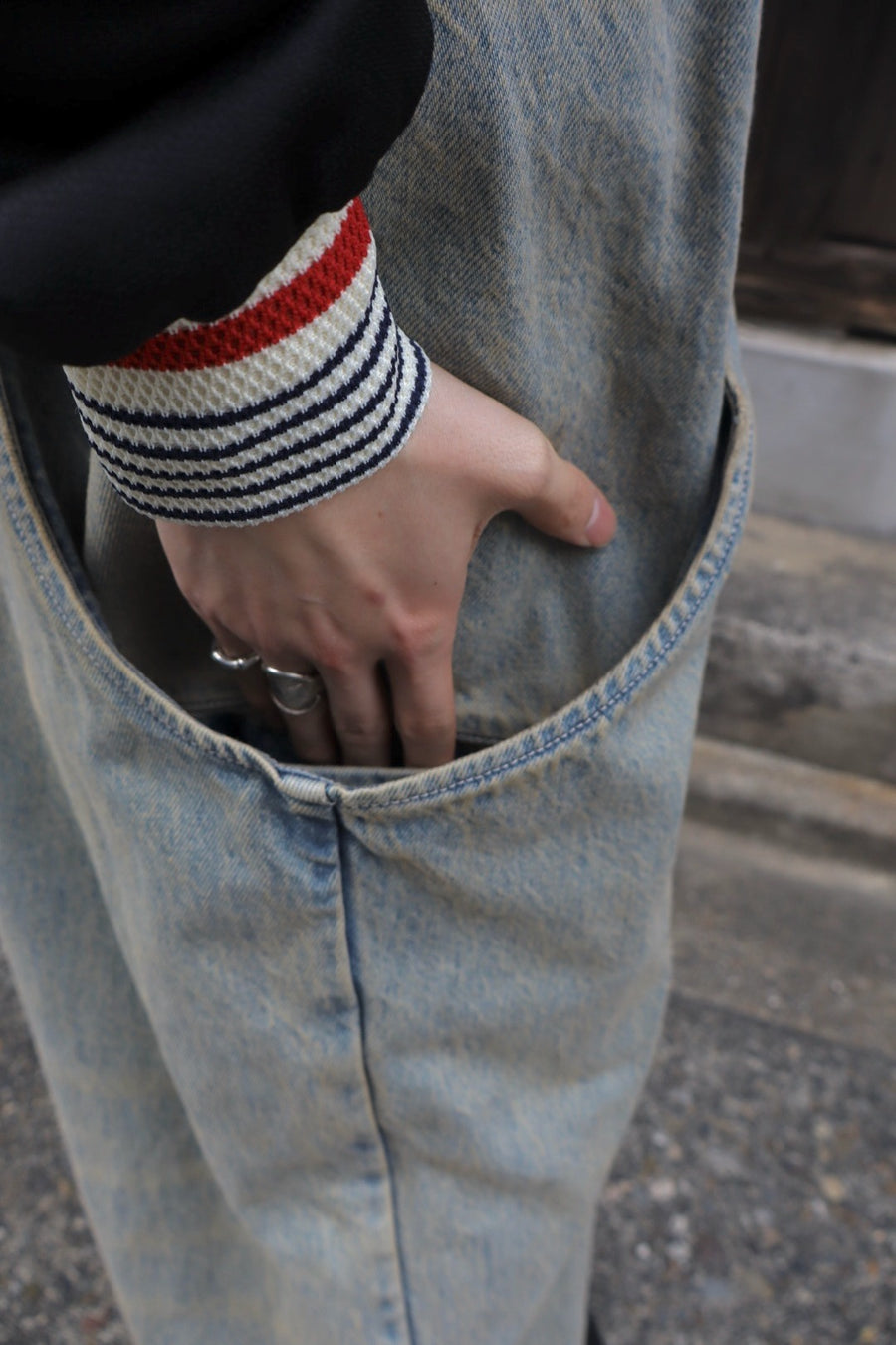 NAMESAKE  BILLIE BIBS DENIM PANTS(POST INDIGO)