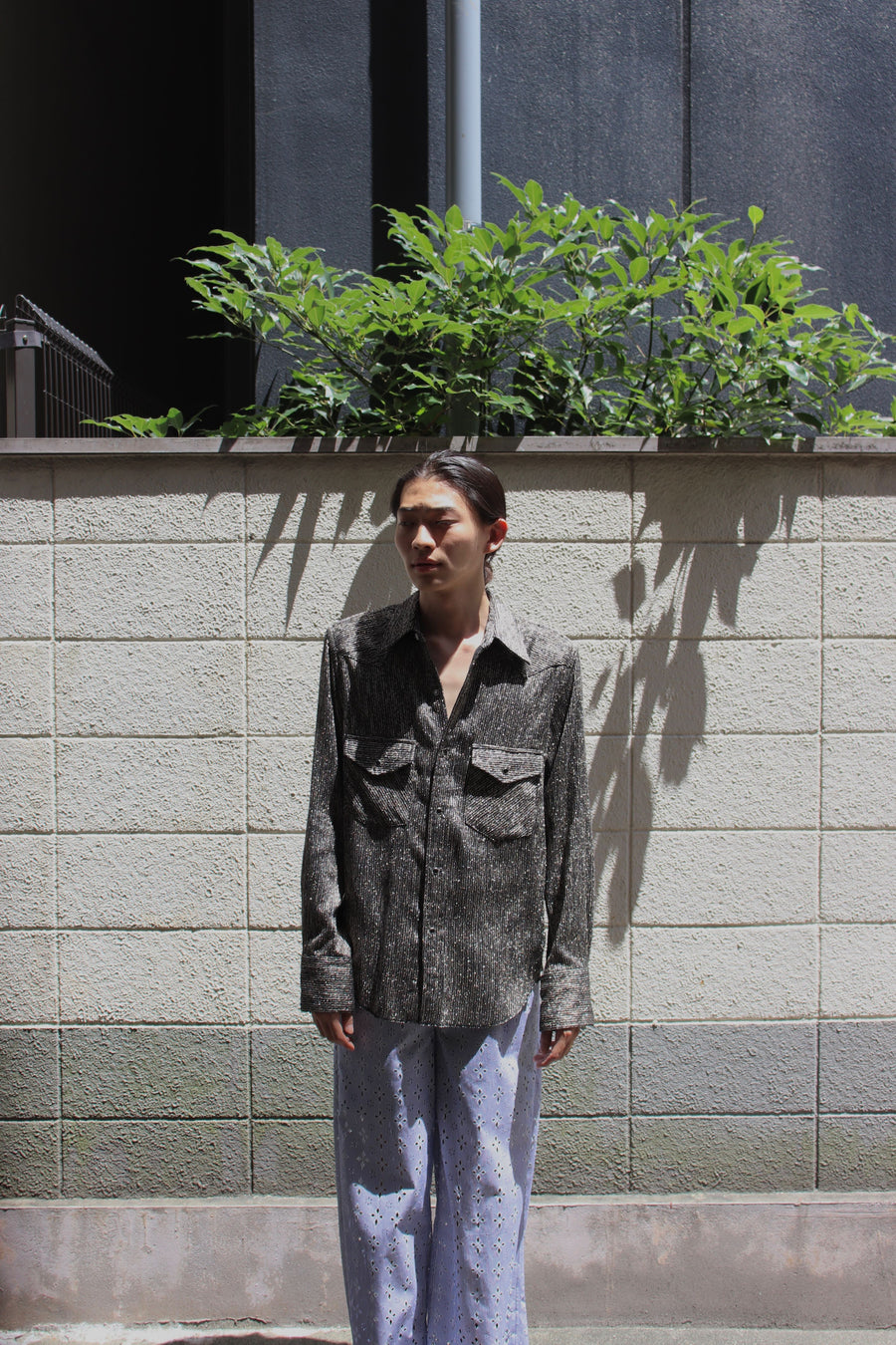 BED J.W. FORD(ベッドフォード)のGlitter Western Shirts SILVERの通販