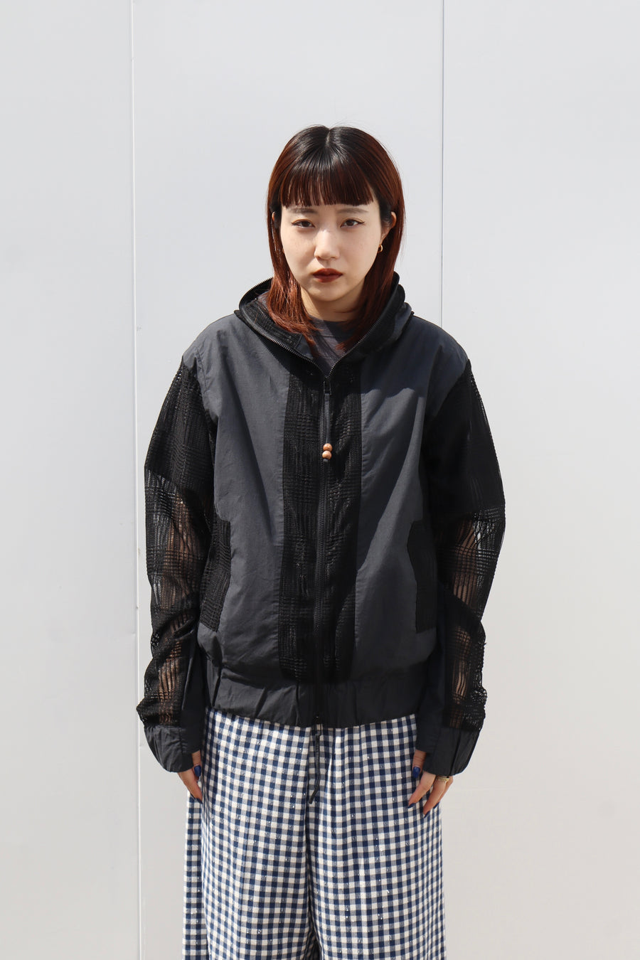 トップス JIAN YE LACE MONSTER HOOD jianye JIAN YE(ジェンイェ)のLACE MONSTER HOOD BLACK(フーディー)の通販