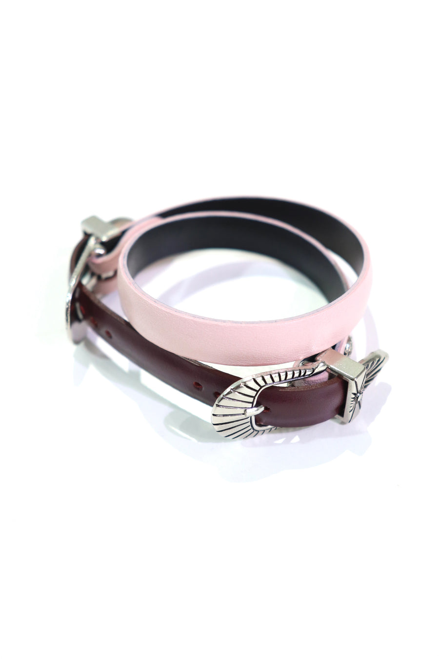 TOGA(トーガ)のDouble buckle leather bangle L.PINKの通販｜PALETTE