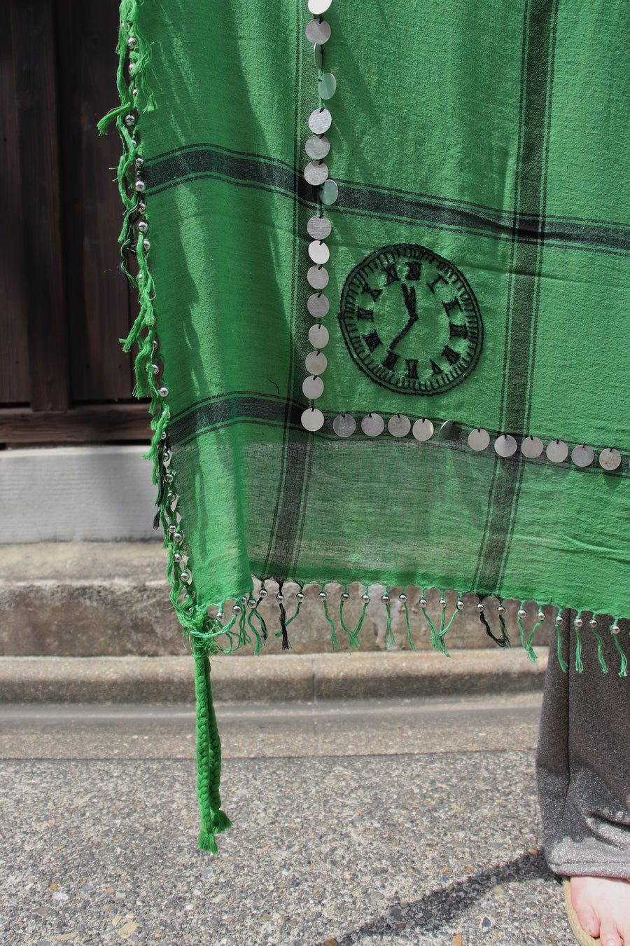 BED J.W. FORD(ベッドフォード)のHand Embroidery Scarf GREENの通販 