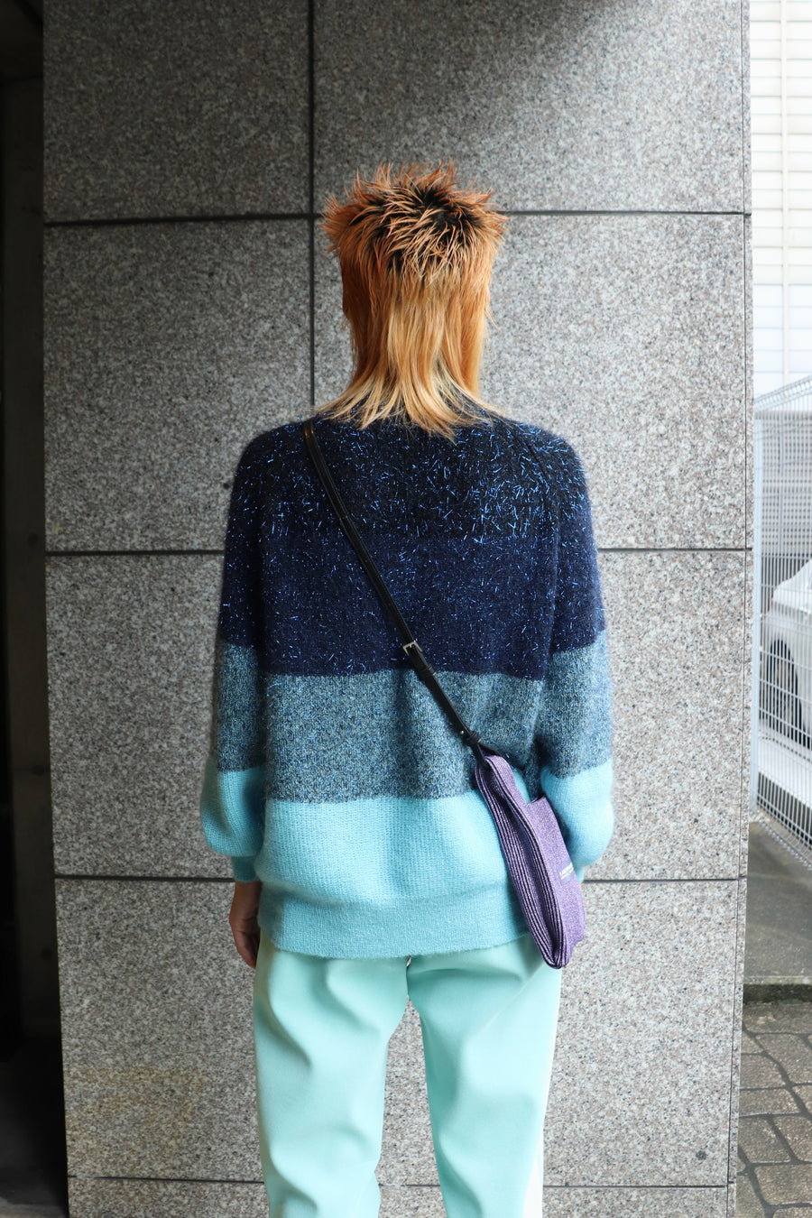 TOGA VIRILIS  Gradation knit pullover(NAVY)