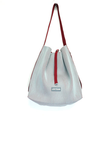 LASTFRAME  ARC TOTE LARGE(GRAY×BURGUNDY)