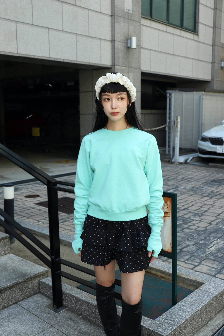 kotohayokozawa  HEAVYWEIGHT CUFF-GLOVE TOP(MINT)