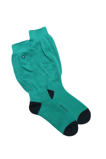 [ー] MINUS × WHIMSY  Logo Socks LOOSE FIT(GREEN)