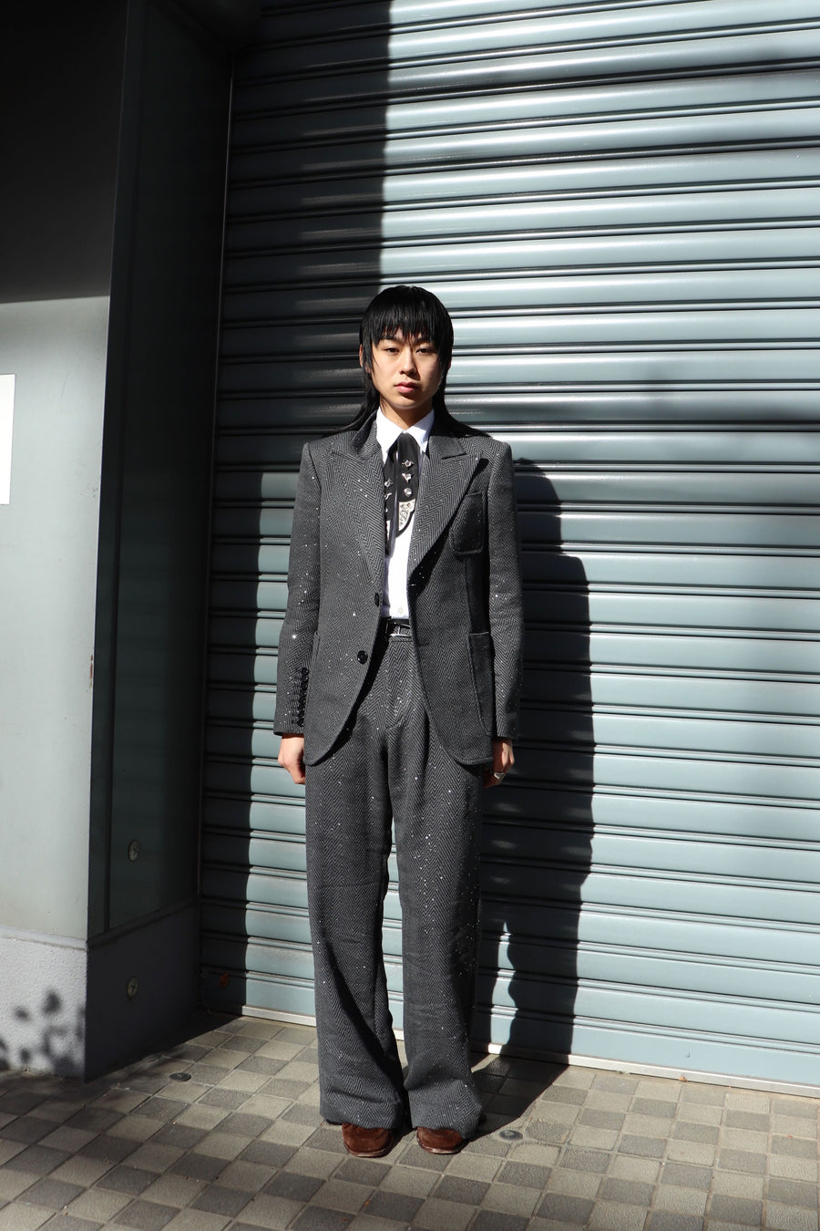 MASU  SPARKLING TAILORED JACKET(DARK GREY)