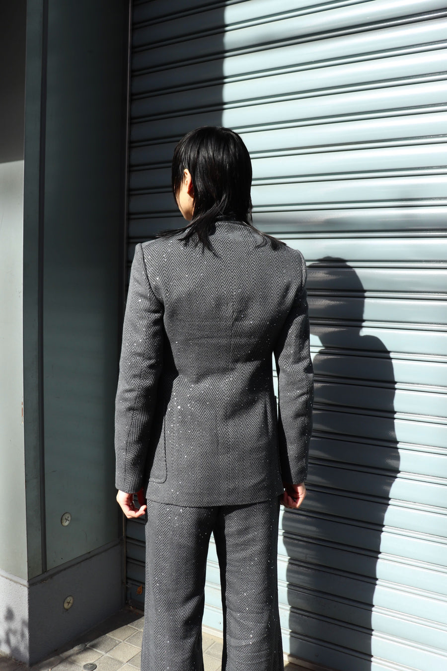 MASU  SPARKLING TAILORED JACKET(DARK GREY)