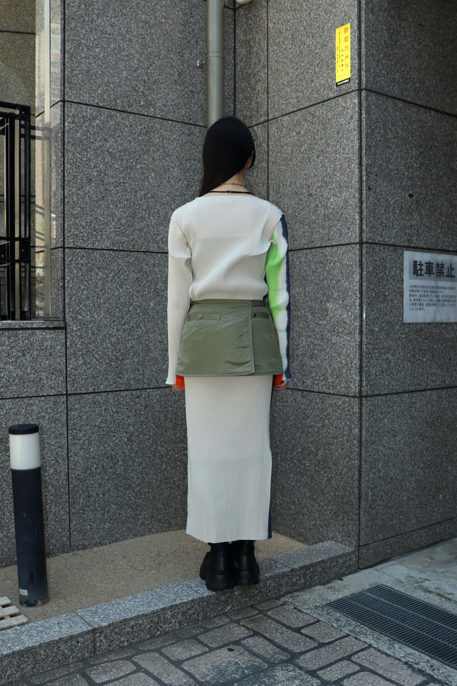 kotohayokozawa  GRAPHIC DRESS(BROWN)